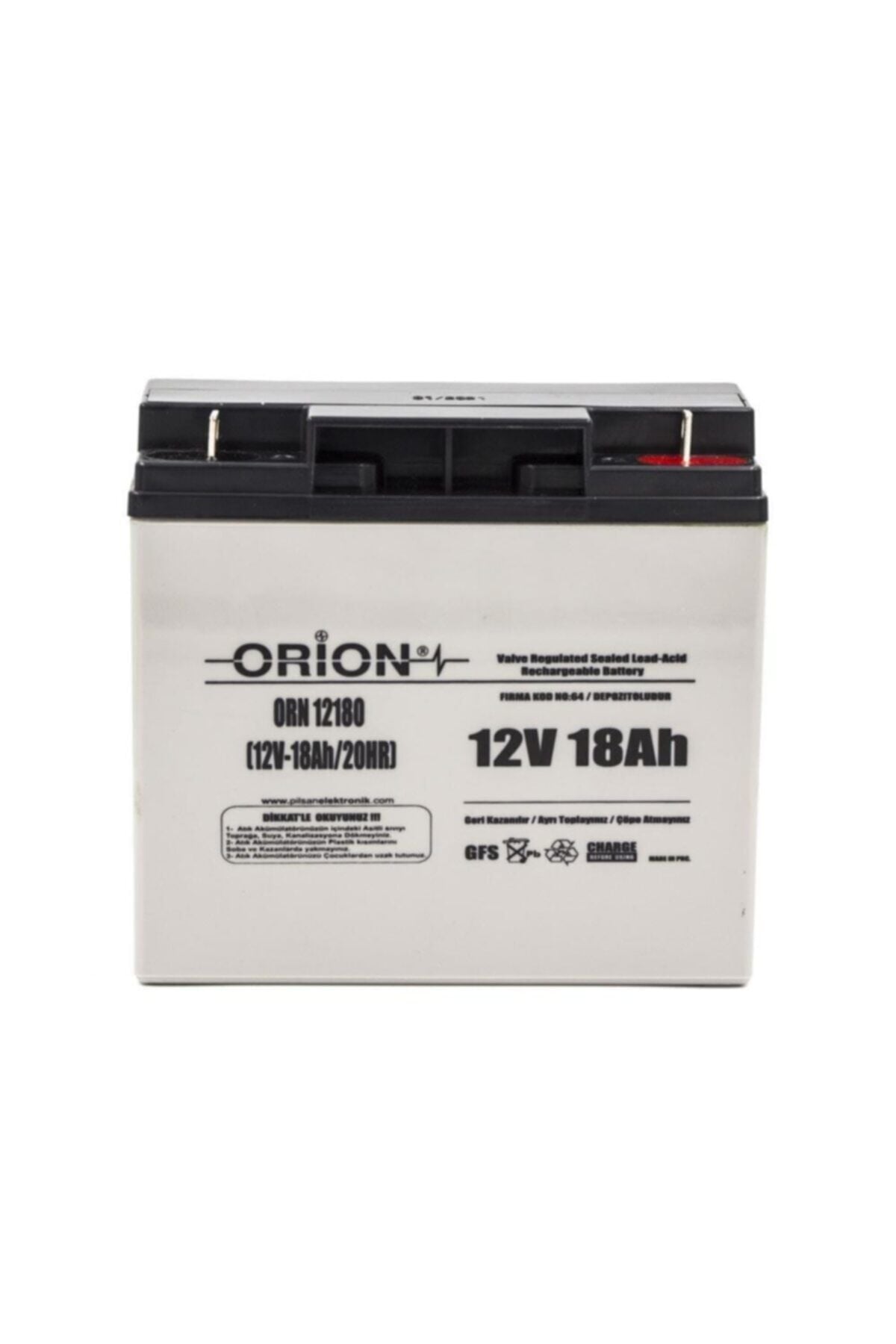 Orn12180 12v 18ah Bakımsız Kuru Akü