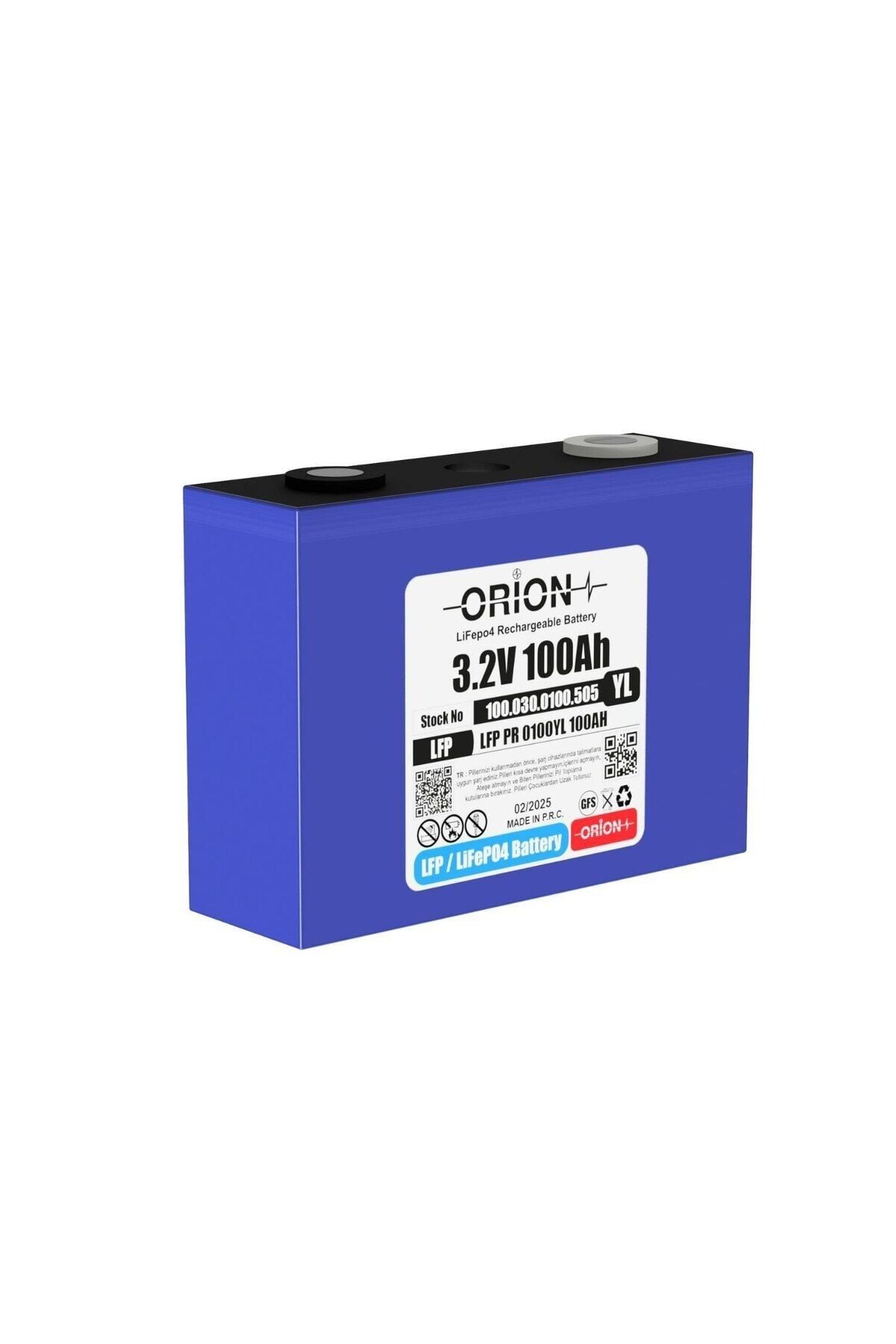 LiFePO4 3.2V 100YL 100AH Prizmatik Pil
