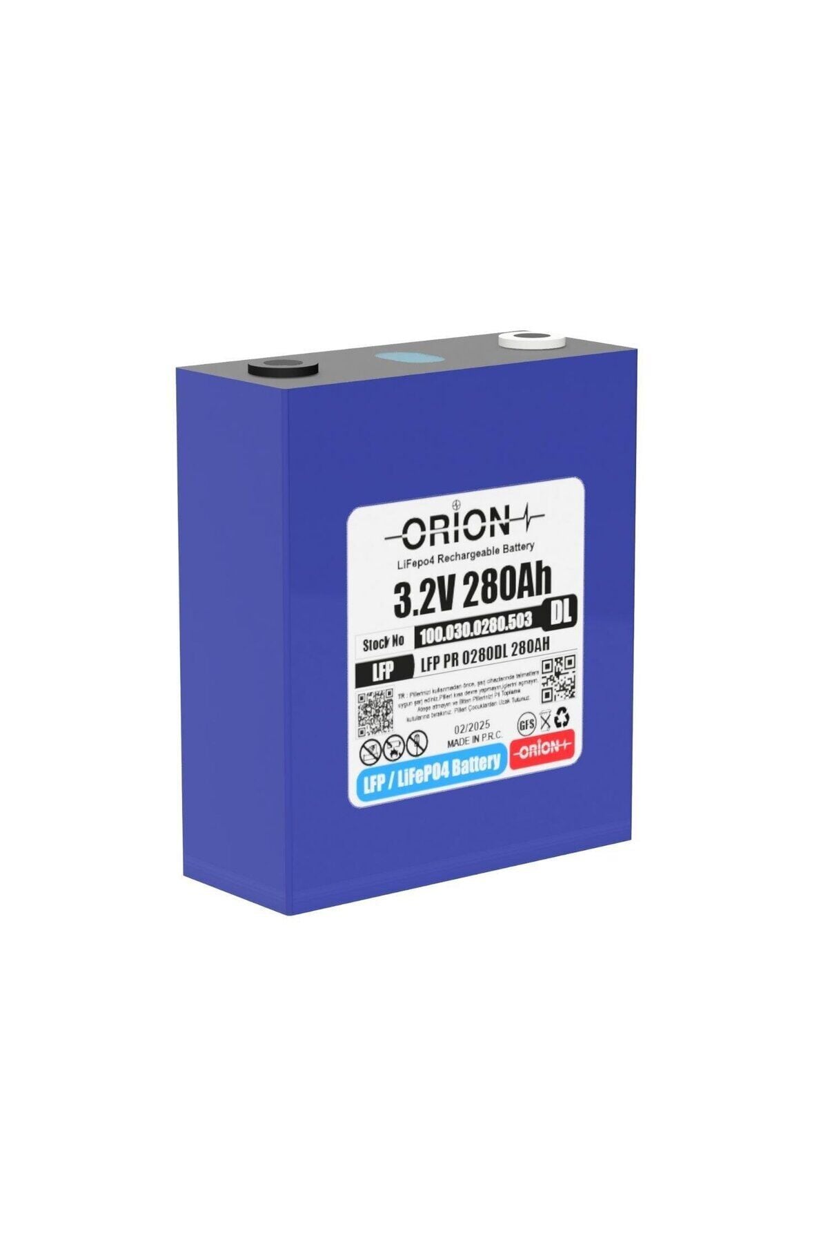 LiFePO4 3.2V 280DL 280AH Prizmatik Pil