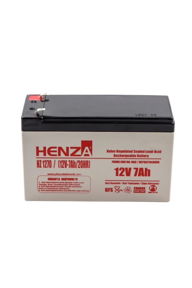 Hz1270 12v 7ah Bakımsız Kuru Akü - 2025 üretim