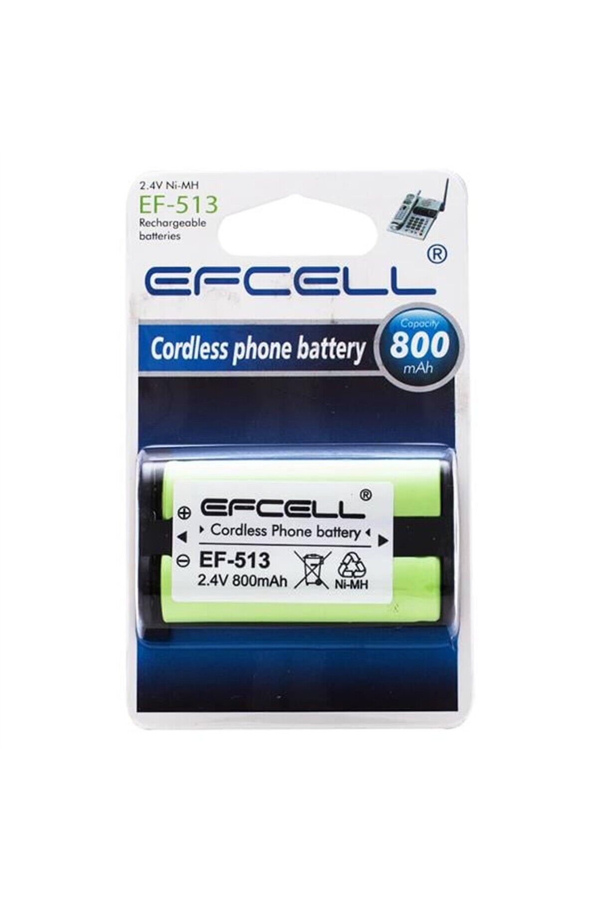 EF-513 2.4V 800 Mah Pil