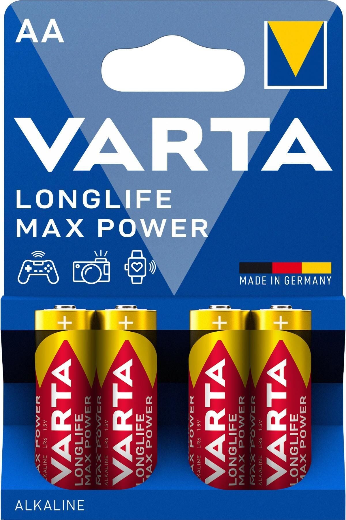 Longlife Max Power AA Alkalin Kalem Pil, LR6, 1,5V, 4'lü Paket