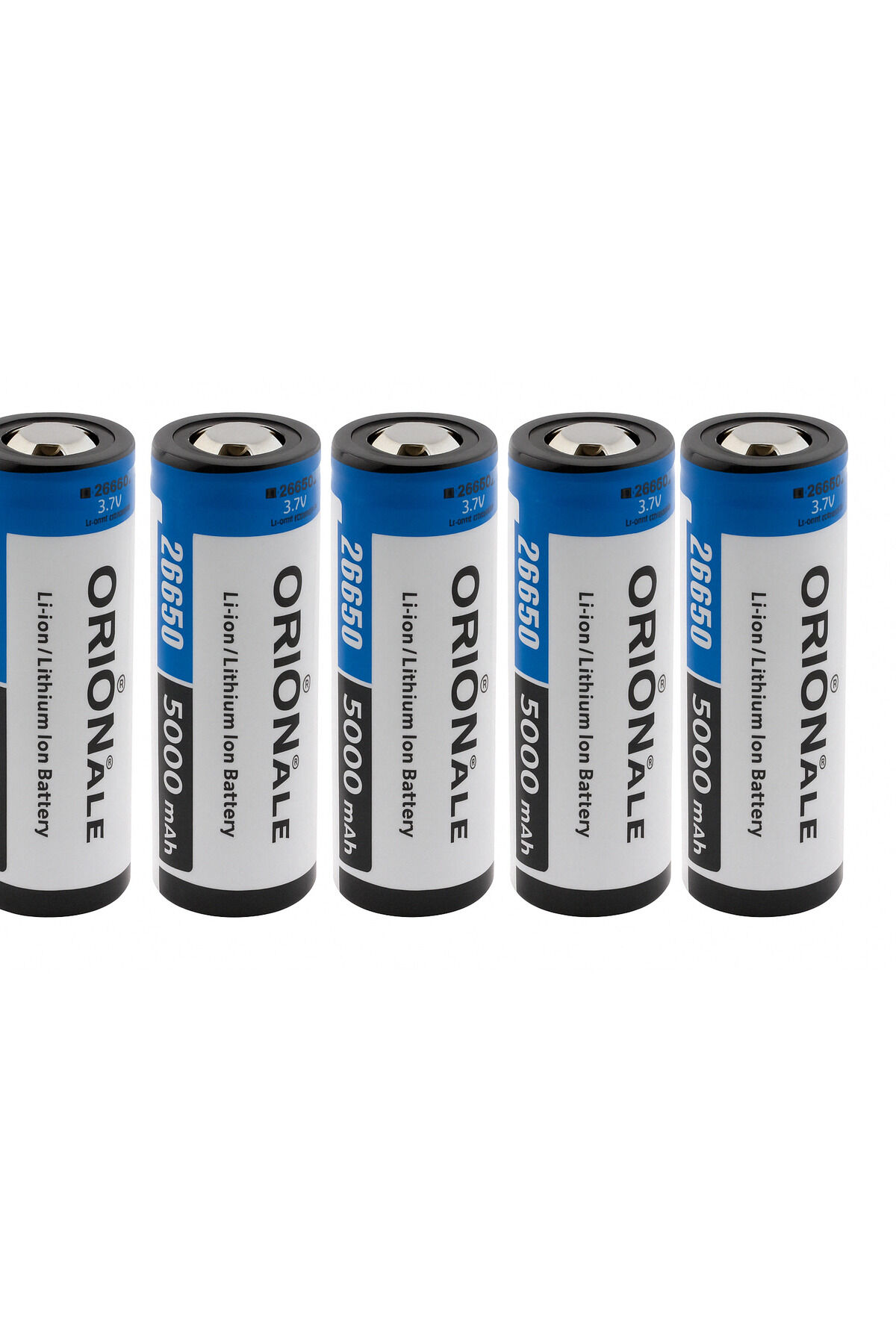5 Adet Orion 26650 3.7V 5000mAh Şarj Edilebilir Li-ion Pil