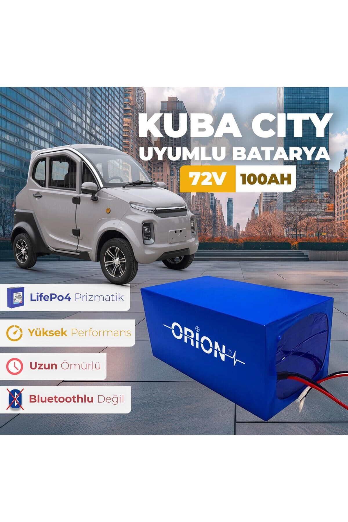 KUBA CİTY UYUMLU LIFEPO4 72V 100AH BATARYA