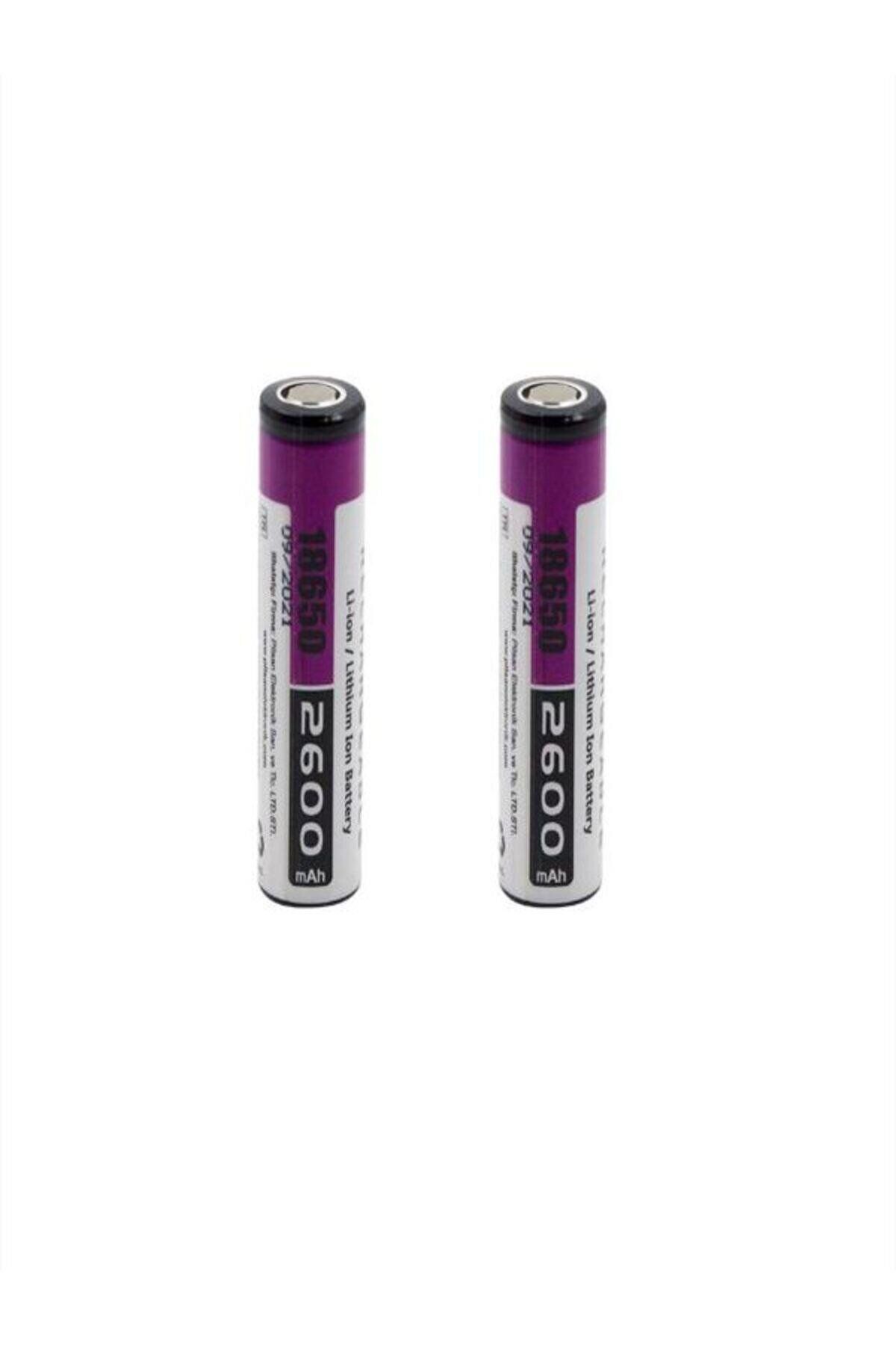 18650 3.7V 2600mAh Şarj Edilebilir Li-ion Pil ( 5C ANLIK 13 AMP )-2 ADET-ERPİLSAN ELEKTRONİK