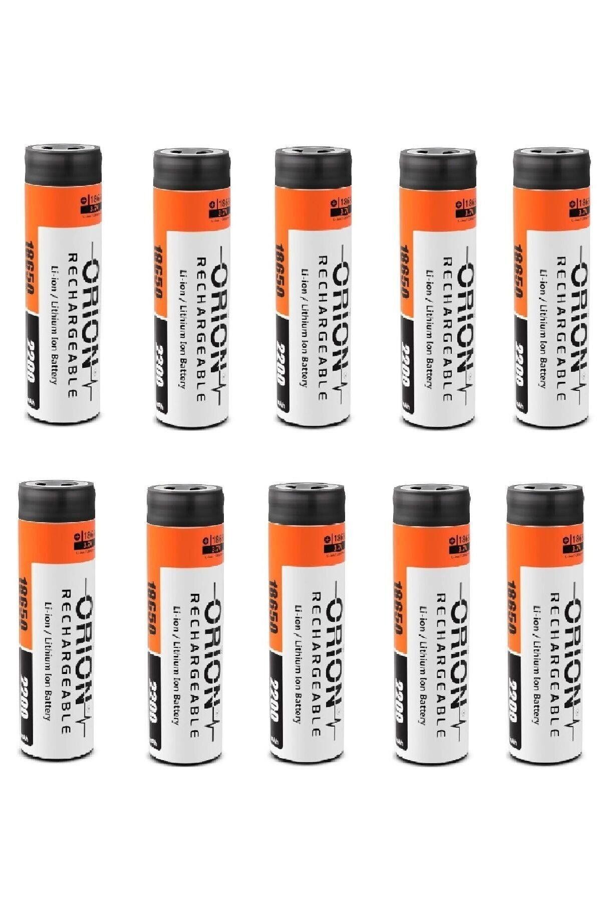 10 Adet Orion 2200 mAh Li-ion Şarjlı Pil
