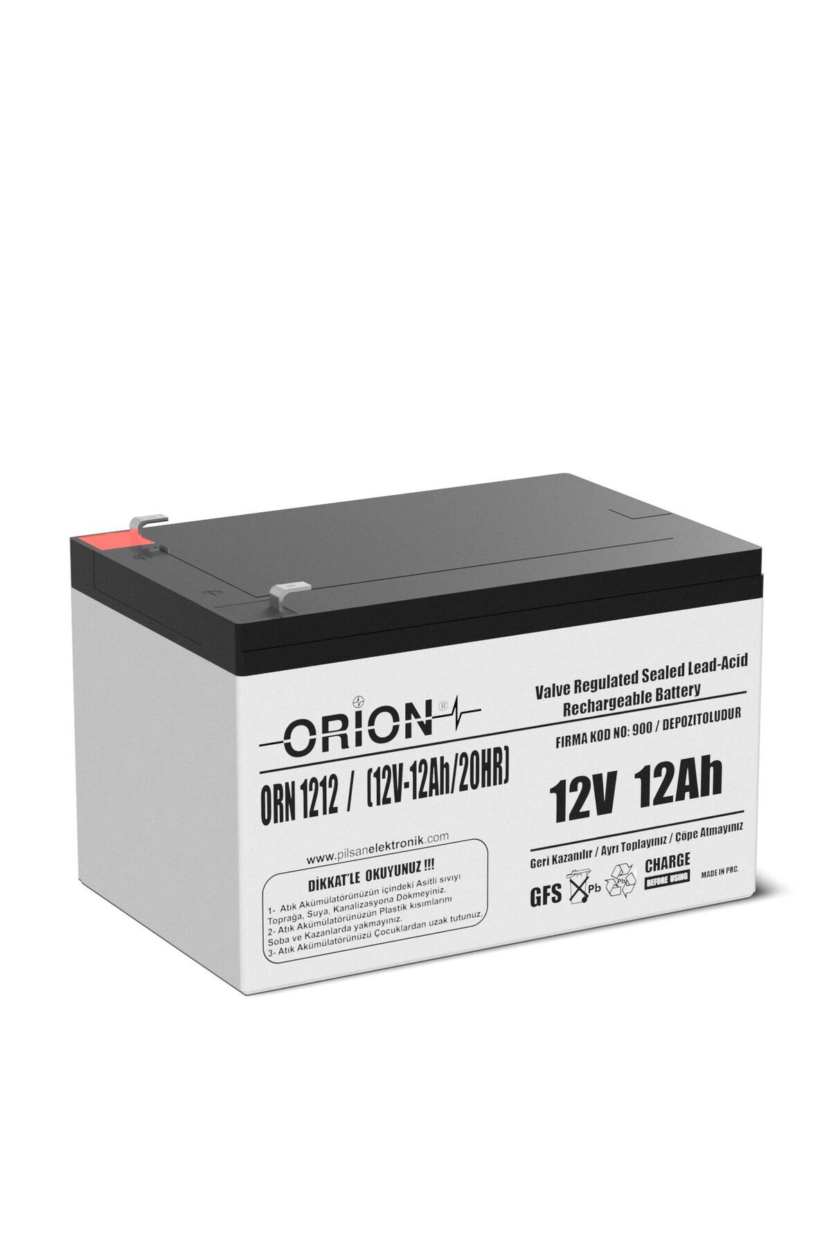 ORN12120 12V 12Ah Bakımsız Kuru Akü
