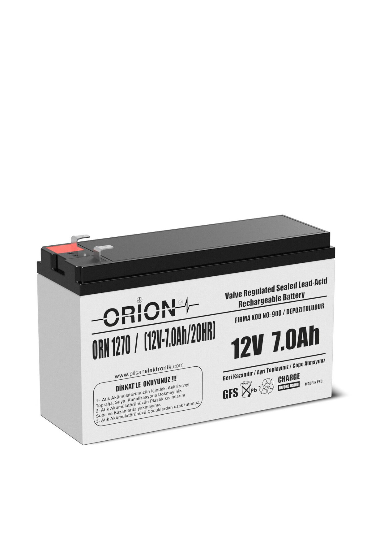 ORN1270 12V 7.0Ah Bakımsız Kuru Akü